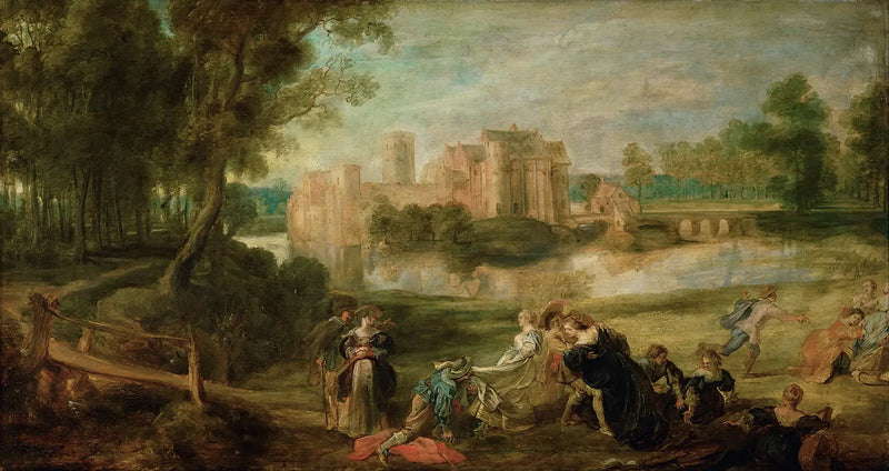 Landscape of a park with a joyful company - Peter Paul Rubens