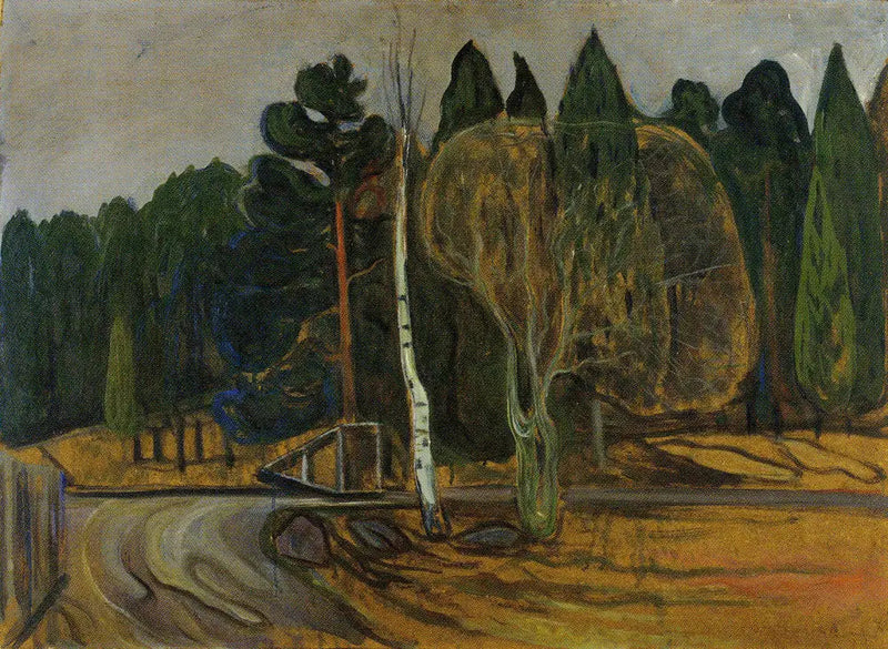 Spring Landscape with Snowplow - Edvard Munch