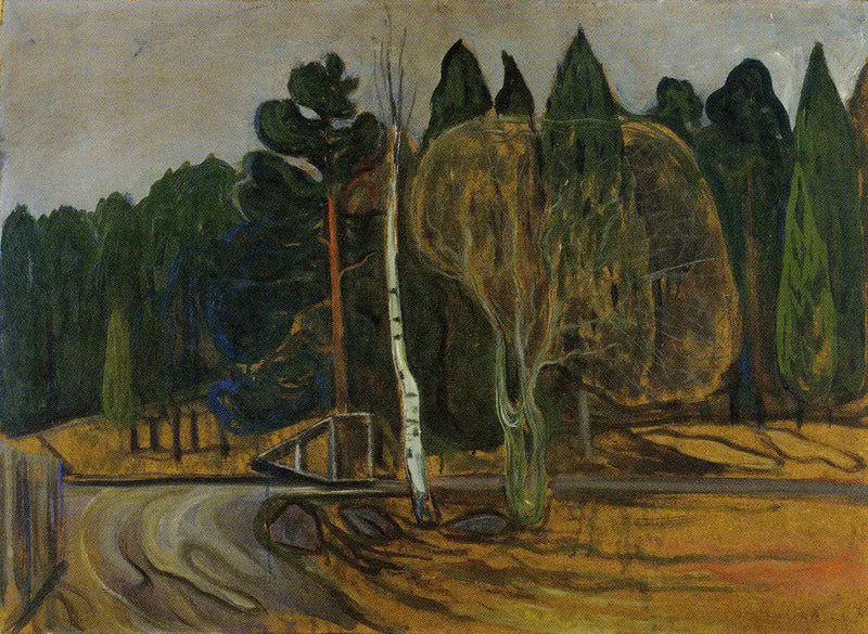Spring Landscape with Snowplow - Edvard Munch