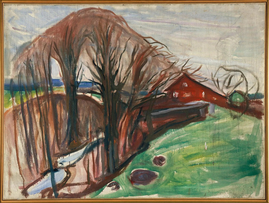 Spring Landscape at the Red House - Edvard Munch