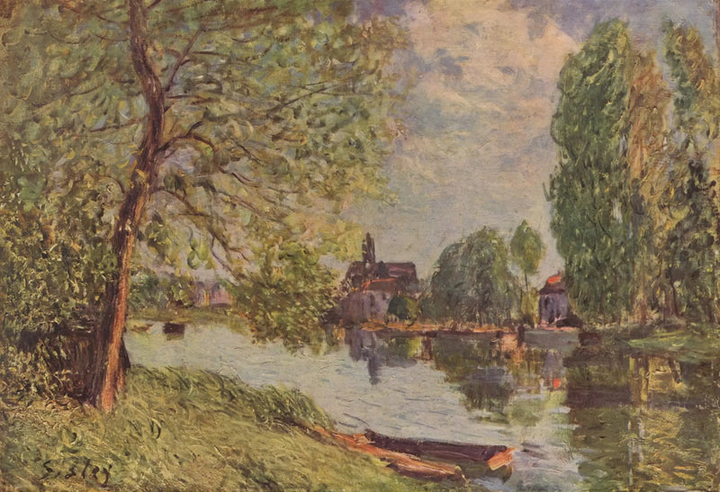 River Landscape at Moret-sur-Loing - Alfred Sisley