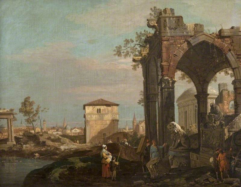 Capriccio Ruins Landscape - Canaletto