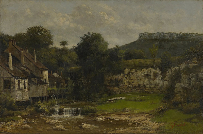 Landscape of the Doubs, the mill - Gustave Courbet