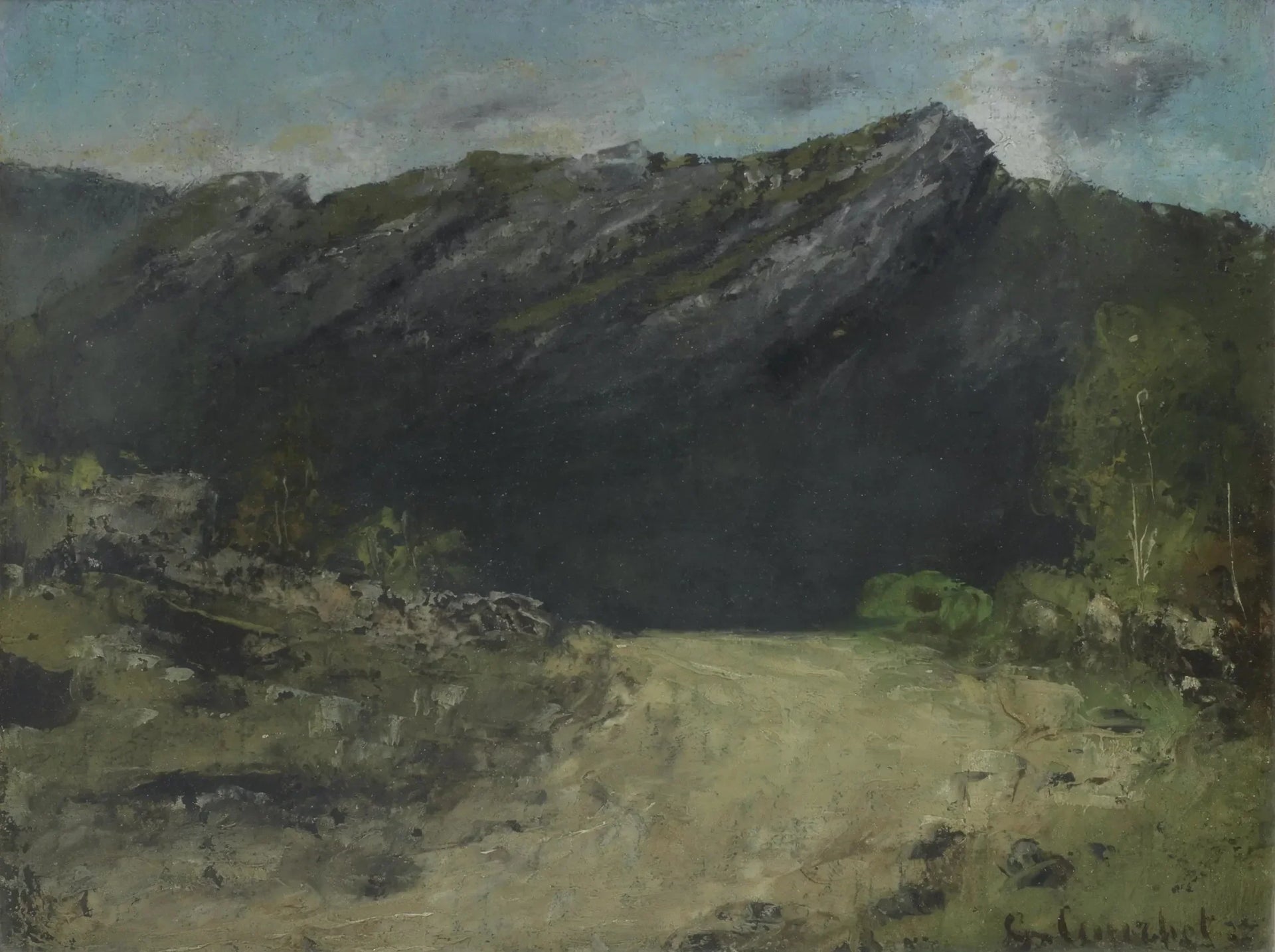 Paysage du Jura - Gustave Courbet image 1 reproduction de peinture à l’huile