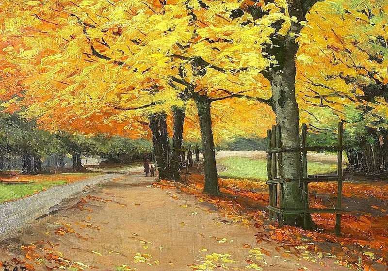 Autumn Landscape. - H. A. Brendekilde