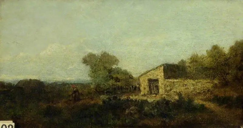 Landscape and Agricultural Buildings - Jean-Baptiste Camille Corot