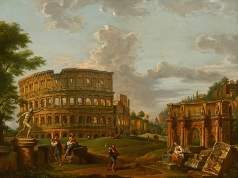 Classical Landscape and Ruins - Giovanni Paolo Panini