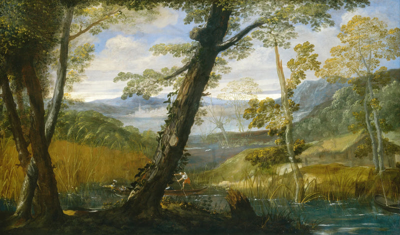 River landscape - Annibale Carracci