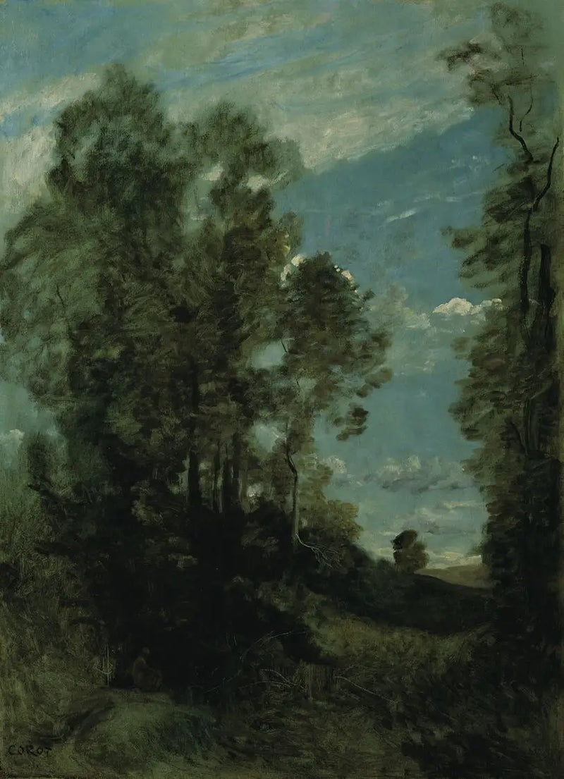 Forest Landscape (Morning) - Jean-Baptiste Camille Corot