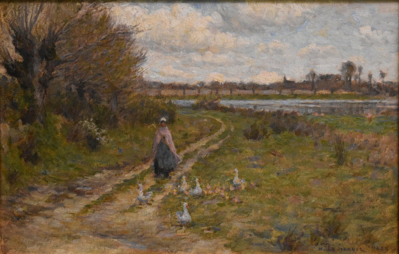 Landscape, goose keeper - Henri Le Sidaner