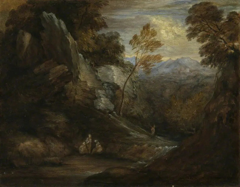 Imaginary landscape (reworked by an English disciple of the 19th century) - Thomas Gainsborough
