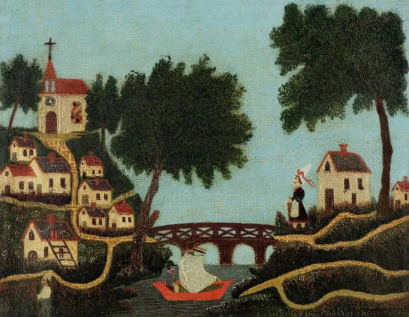 Landscape, the bridge - Henri Rousseau