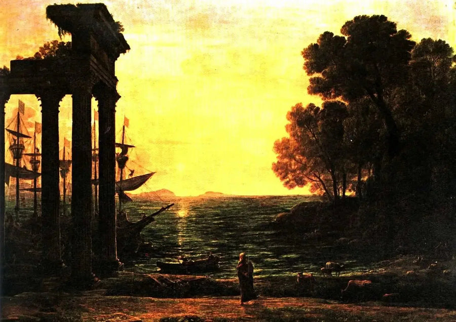 Marine landscape with Ézéchiel weeping over the ruins of Tyre - Claude Lorrain