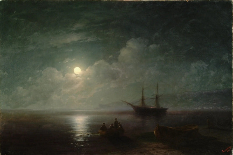 Marine landscape with full moon - Ivan Aïvazovski