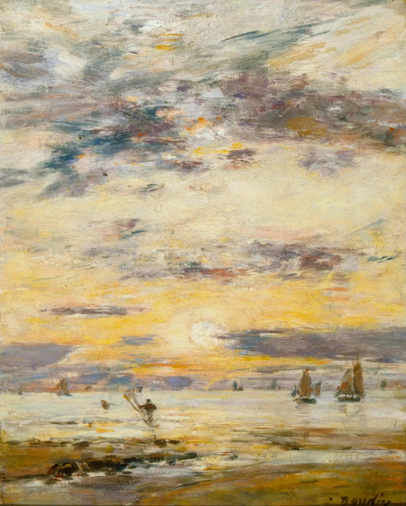 Seascape - Sunset - Eugène Boudin