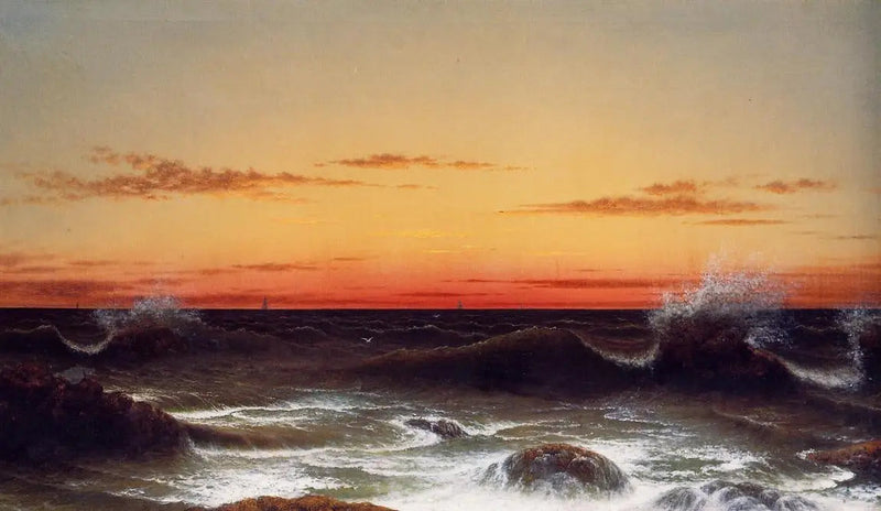 Marine landscape - Sunset - Martin Johnson Heade