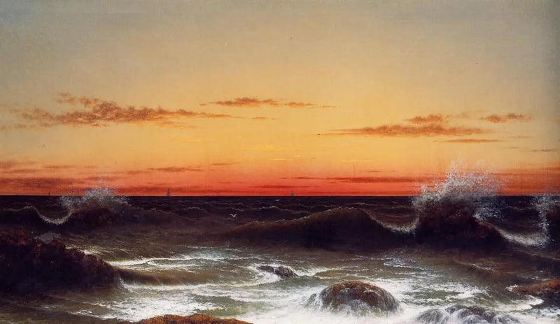 Marine landscape - Sunset - Martin Johnson Heade