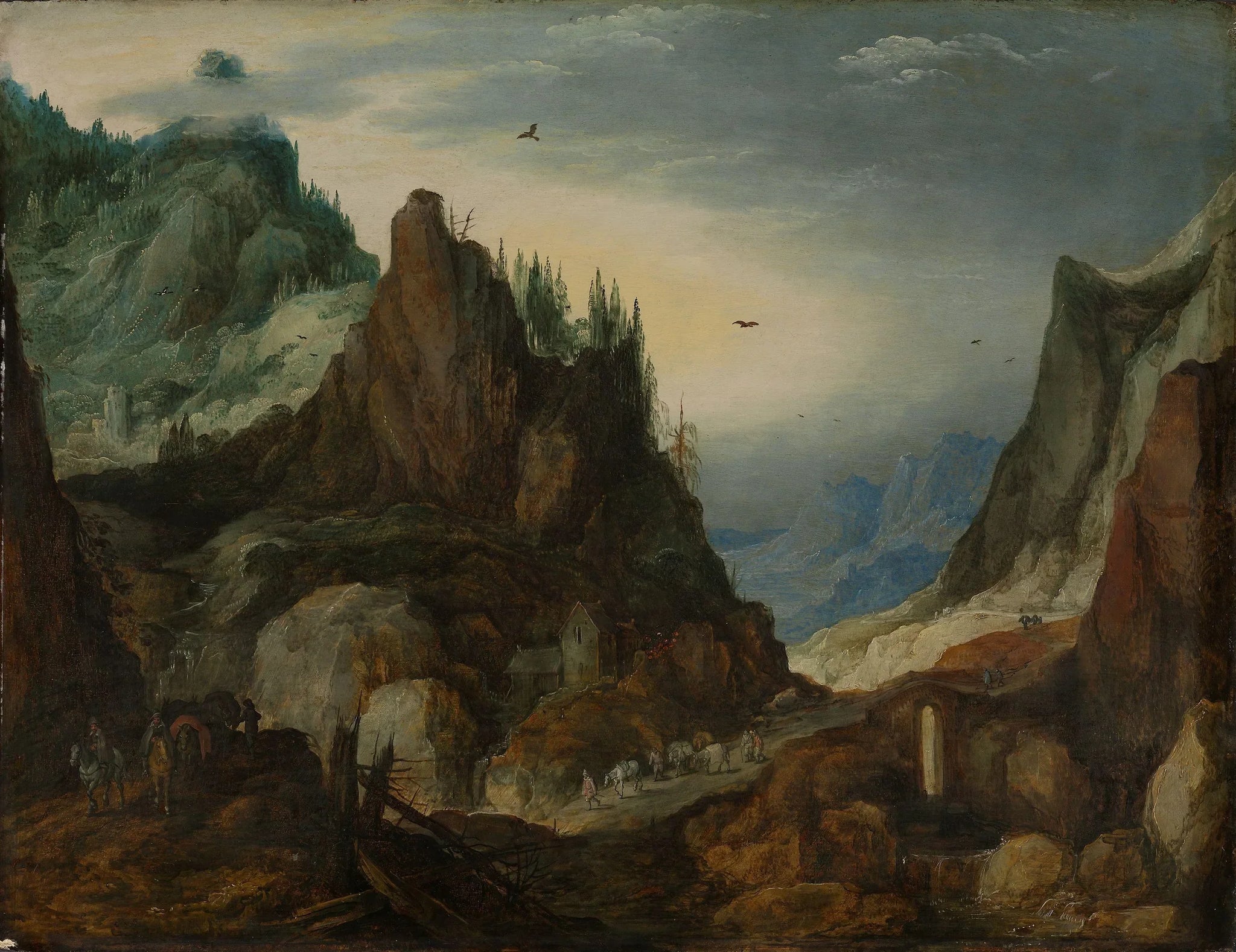 Paysage montagneux - Jan Brueghel l'Ancien image 1 tableau peint à l’huile sur toile