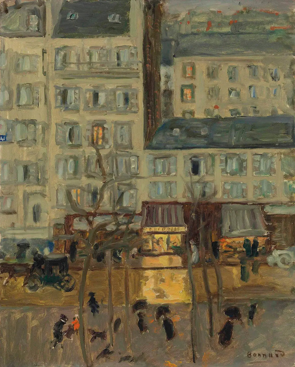 Paysage parisien - Pierre Bonnard image 1 reproduction artisanale de tableau