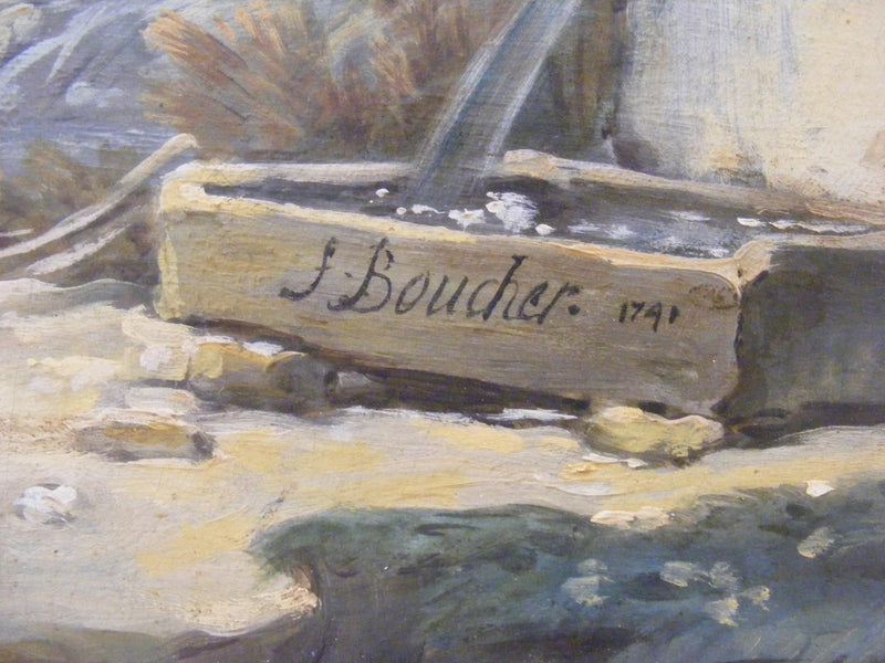Pastoral landscape with the river - François Boucher