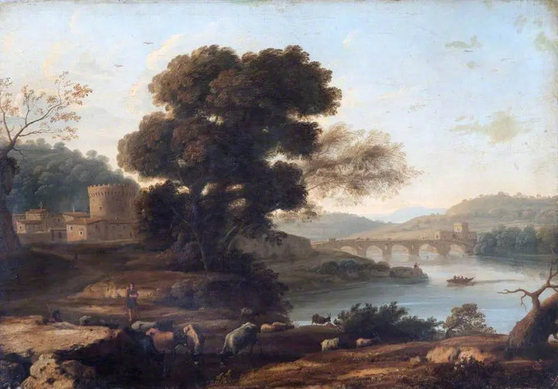Pastoral landscape with Ponte Molle, Rome - Claude Lorrain