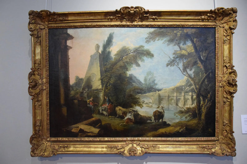 Pastoral landscape with obelisk - François Boucher