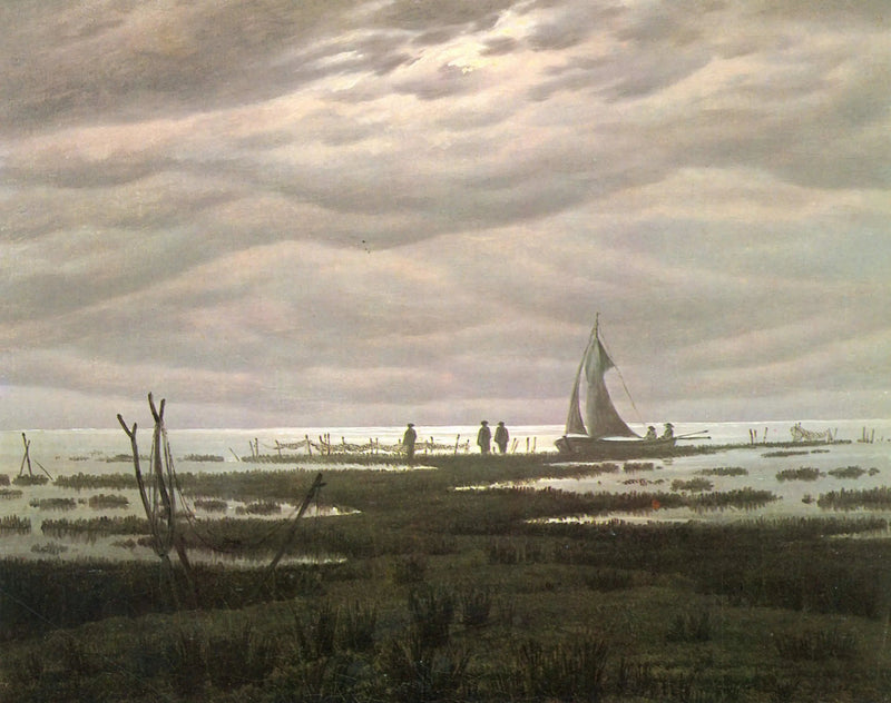 Flat Landscape in the Bay of Greifswald - Caspar David Friedrich