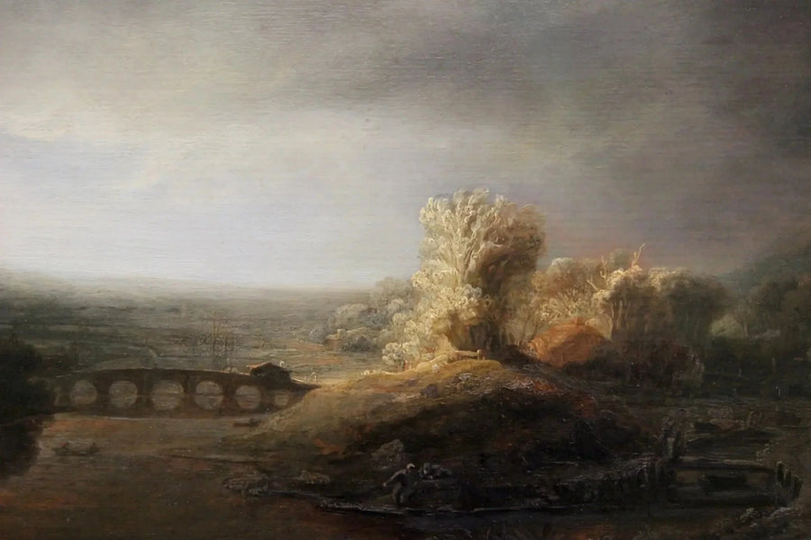 Landscape with a Seven-Arch Bridge - Rembrandt
