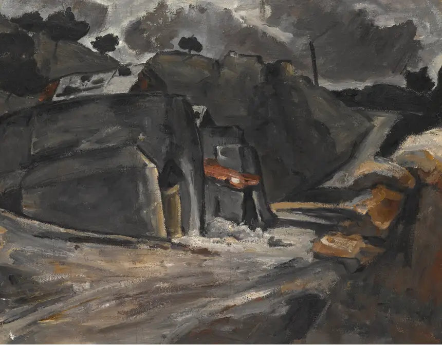Reproduction du tableau « Paysage provençal (Rochers à l'Estaque) - Paul Cézanne » par Alpha Reproduction en peinture à l’huile