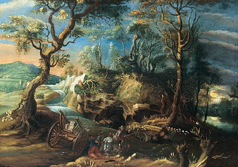 Rocky landscape with figures - Peter Paul Rubens