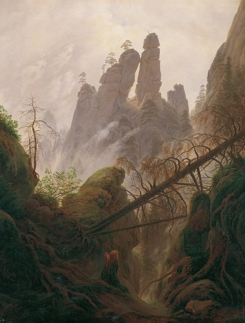 Rocky Landscape in the Elbsandsteingebirge - Caspar David Friedrich