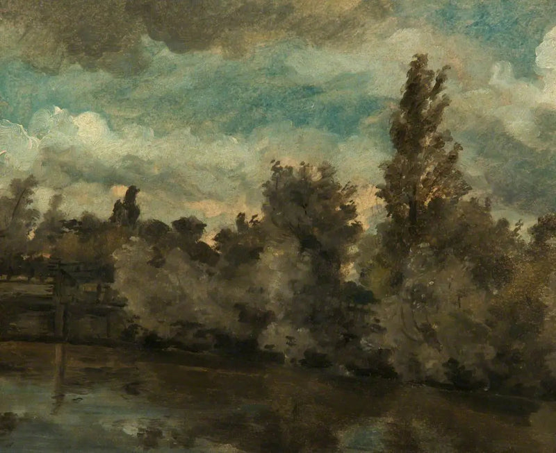 Landscape (stream with a row of trees) - John Constable