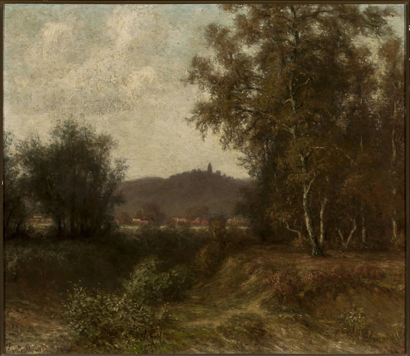 Rural landscape with trees, after Claude Monet - 1882