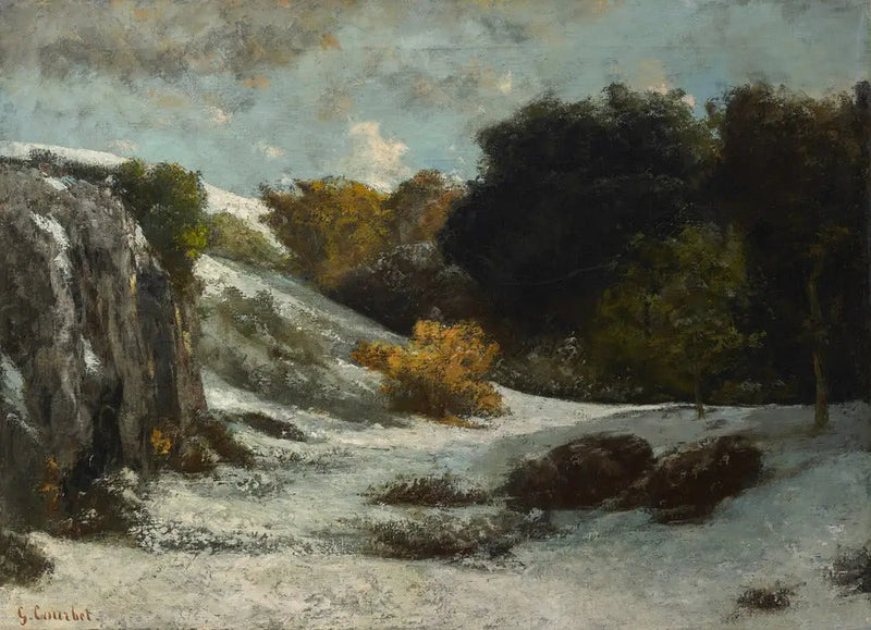 Snowy Landscape - Gustave Courbet