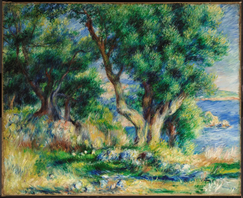 Landscape on the Coast, Near Menton - Pierre-Auguste Renoir