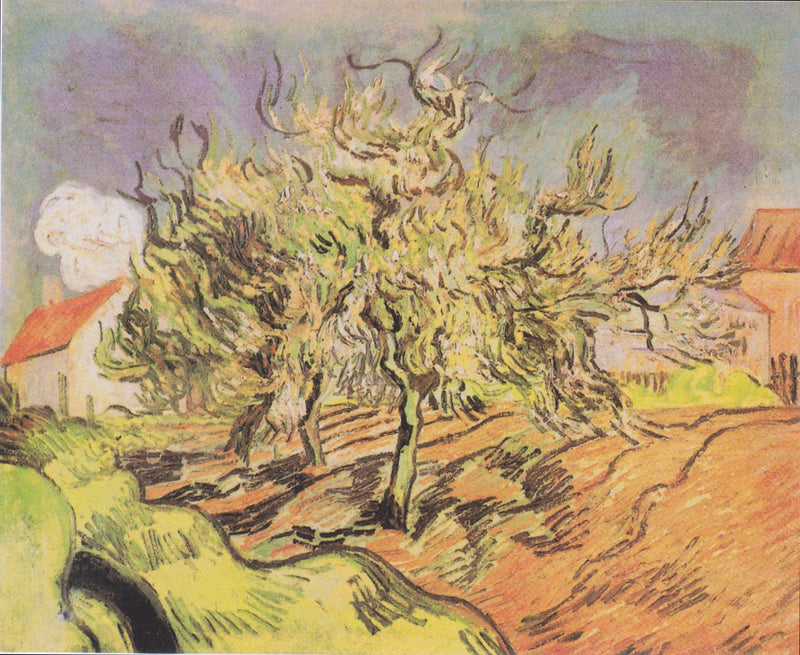 Landscape with Three Trees and Houses - Vincent van Gogh