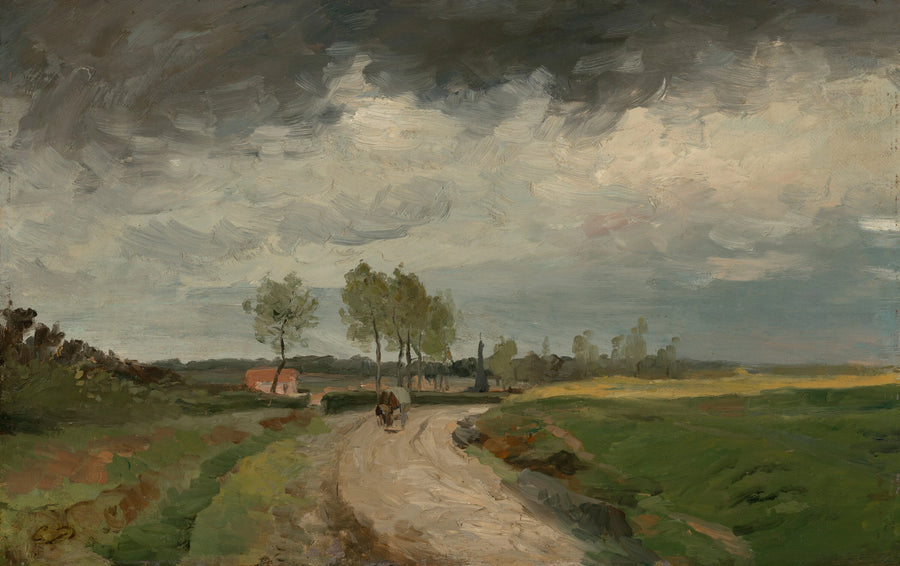 Paysage, Village lointain - Charles-François Daubigny