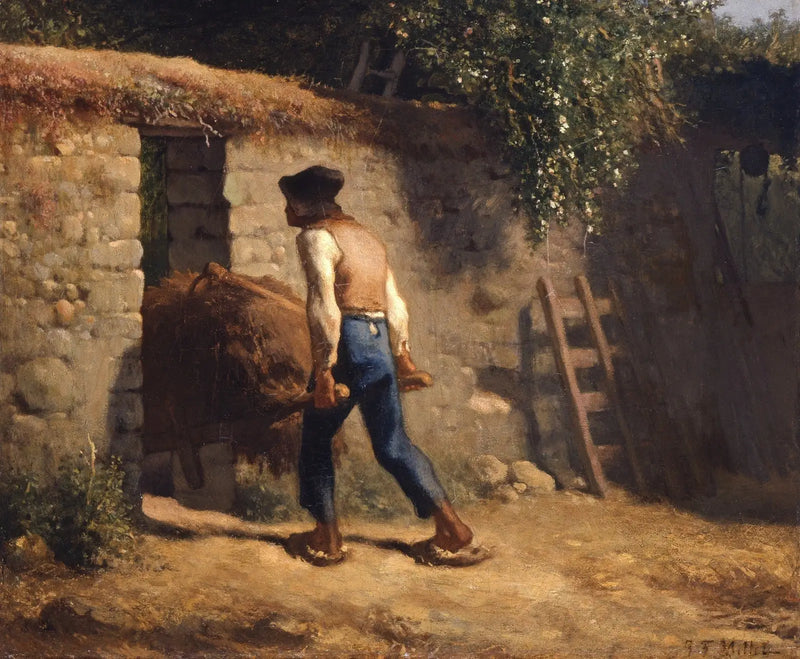 Peasant with a wheelbarrow - Jean-François Millet
