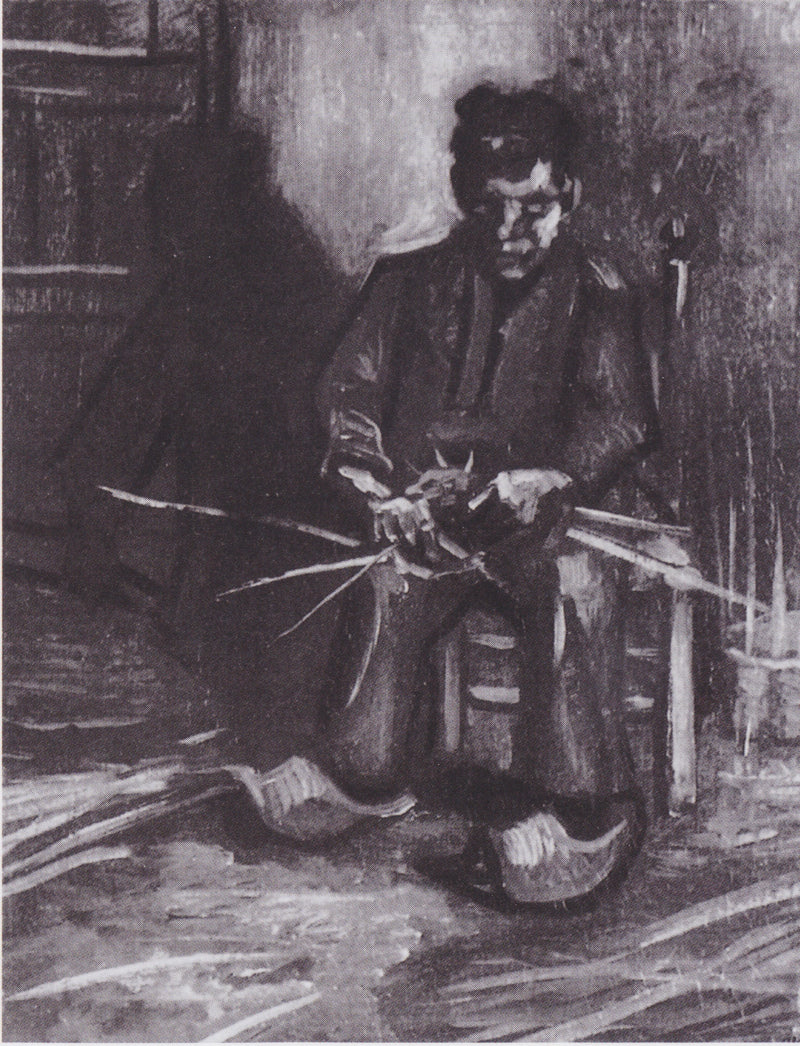 Peasant Making a Basket - Vincent van Gogh