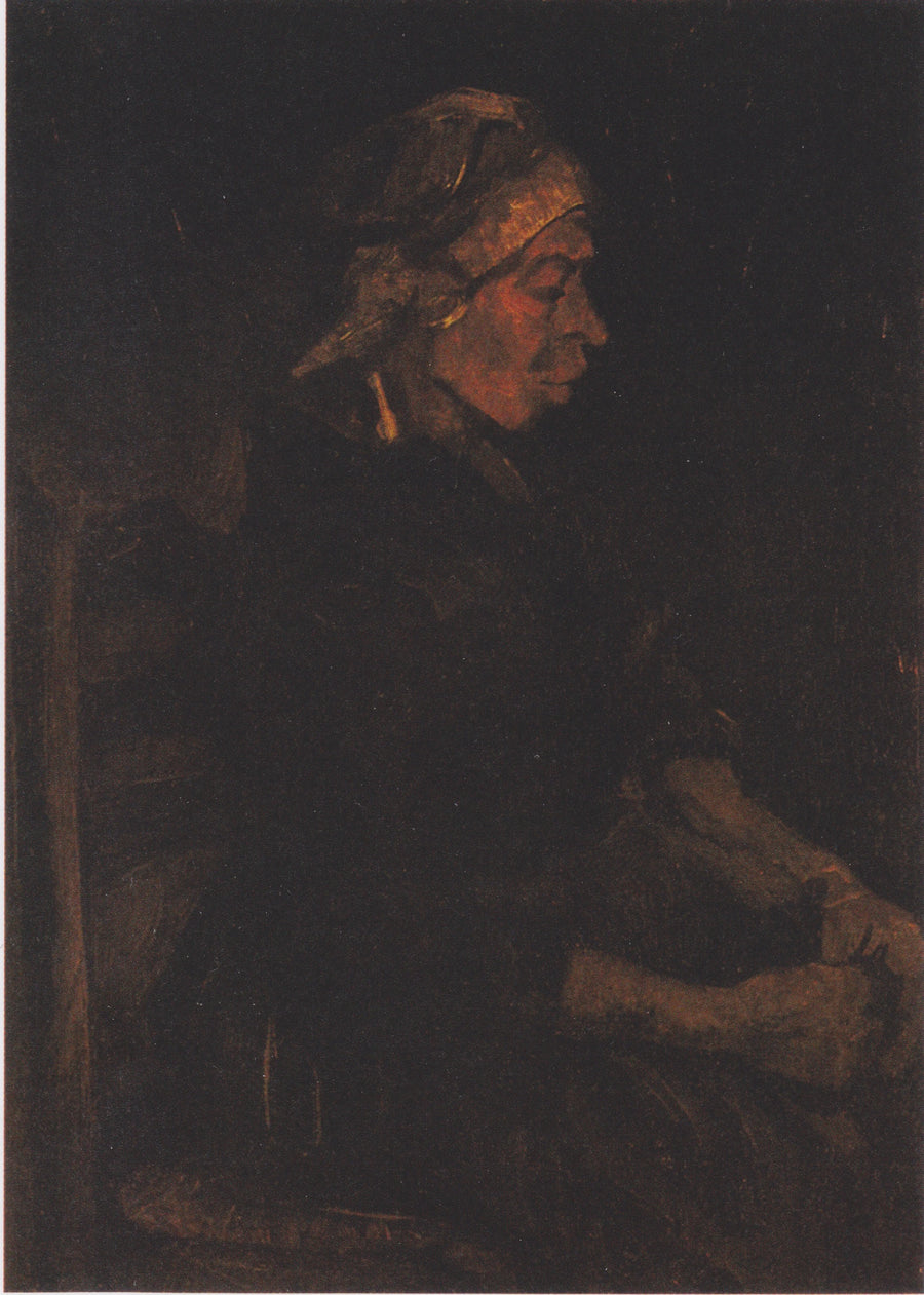 Peasant Woman Sitting with a White Bonnet - Vincent van Gogh