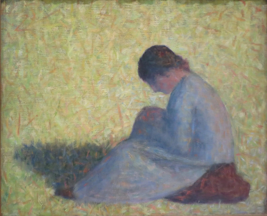 Peasant Sitting in the Grass - Georges Seurat