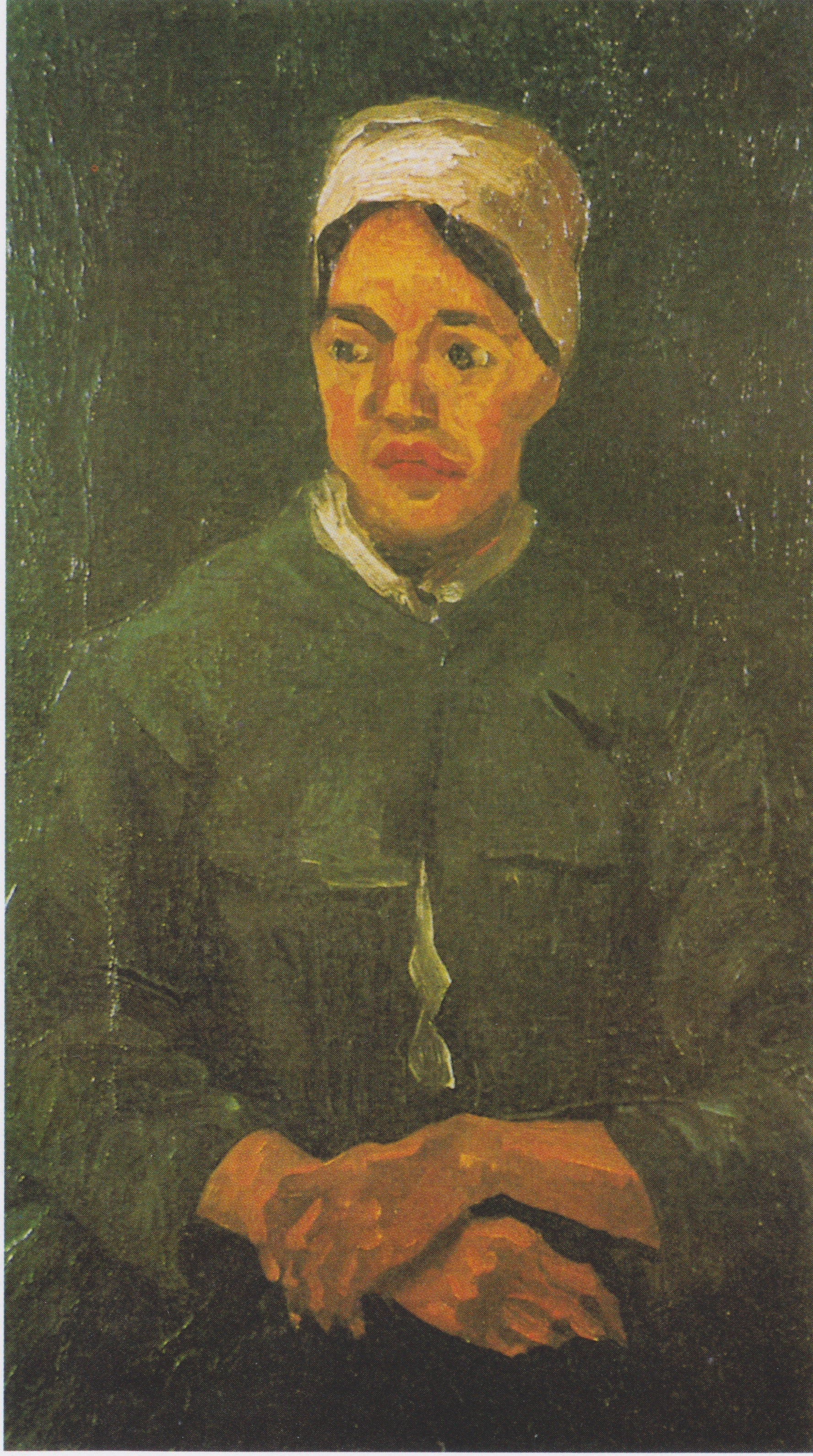 Reproduction du tableau « Paysanne, assise (demi-figure) - Vincent van Gogh » par Alpha Reproduction en peinture à l’huile