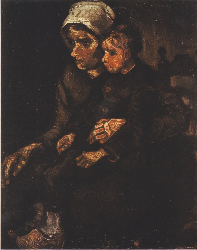 Peasant Woman with a Child on Her Lap - Vincent van Gogh