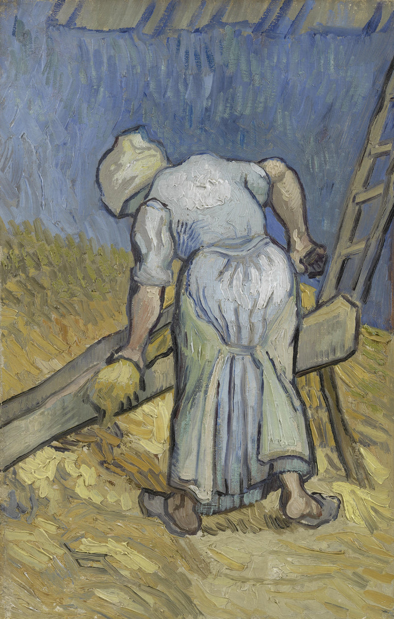 Peasant Woman Crushing Flax (after the Millet) - Vincent van Gogh