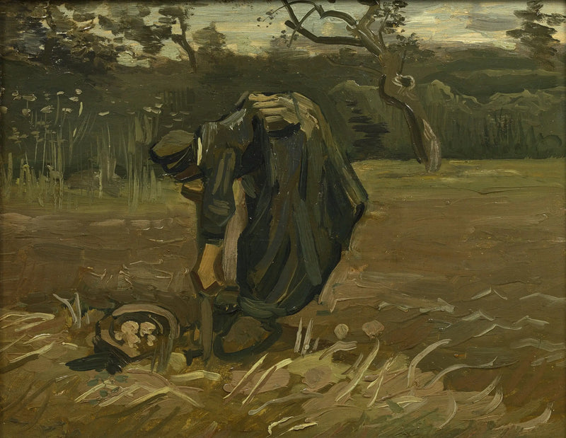 Peasant Woman Digging Up Potatoes - Vincent van Gogh