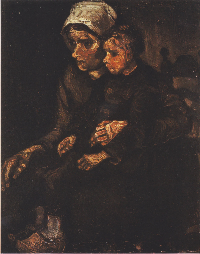 Peasant Woman with a Child on Her Lap - Vincent van Gogh