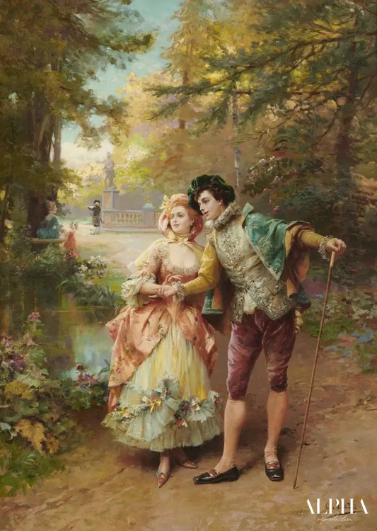 Paysanne et garçon - Cesare-Auguste Detti Reproductions de tableaux à la peinture à l’huile