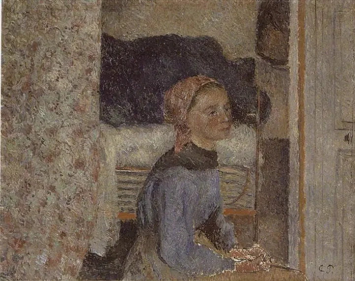 Peasant Woman, Interior - Camille Pissarro