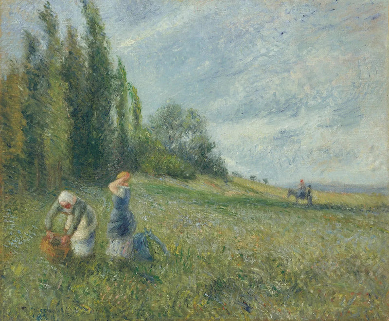 Peasant Women in the Fields, Pontoise - Camille Pissarro