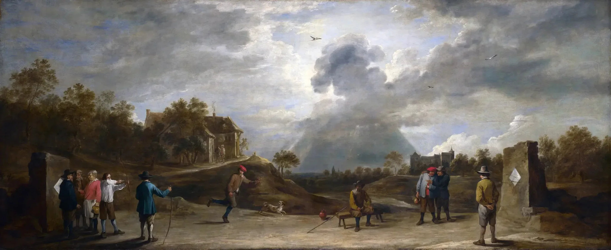 Paysans au tir à l'arc - David Teniers le Jeune image 1 copie peinte à la main à l’huile